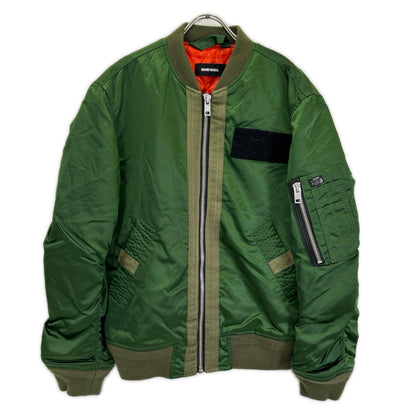 DIESEL E8F203 Green MA-1 Nylon Bomber Jacket Size M