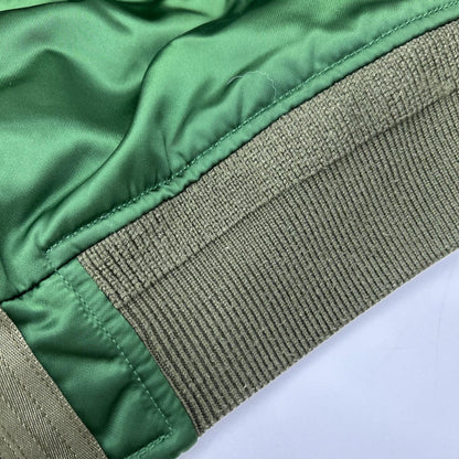 DIESEL E8F203 Green MA-1 Nylon Bomber Jacket Size M