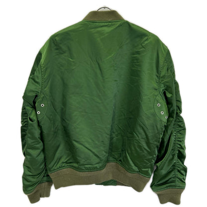 DIESEL E8F203 Green MA-1 Nylon Bomber Jacket Size M