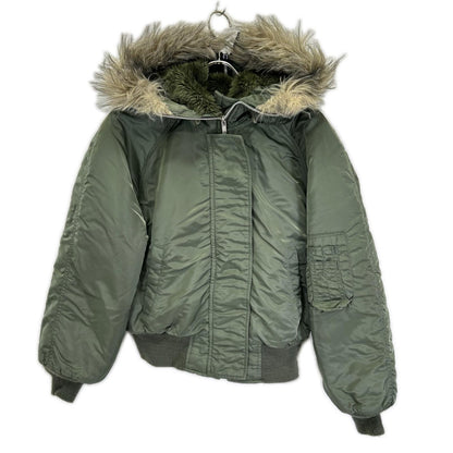 SPIEWAK 90s Khaki N-2B Attached Hood Flight Jacket Size S