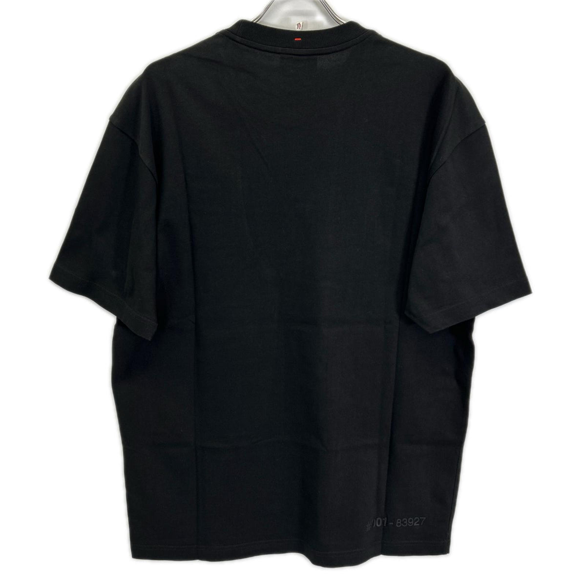 MONCLER 22 Black Rubber Logo T-Shirt Size XL