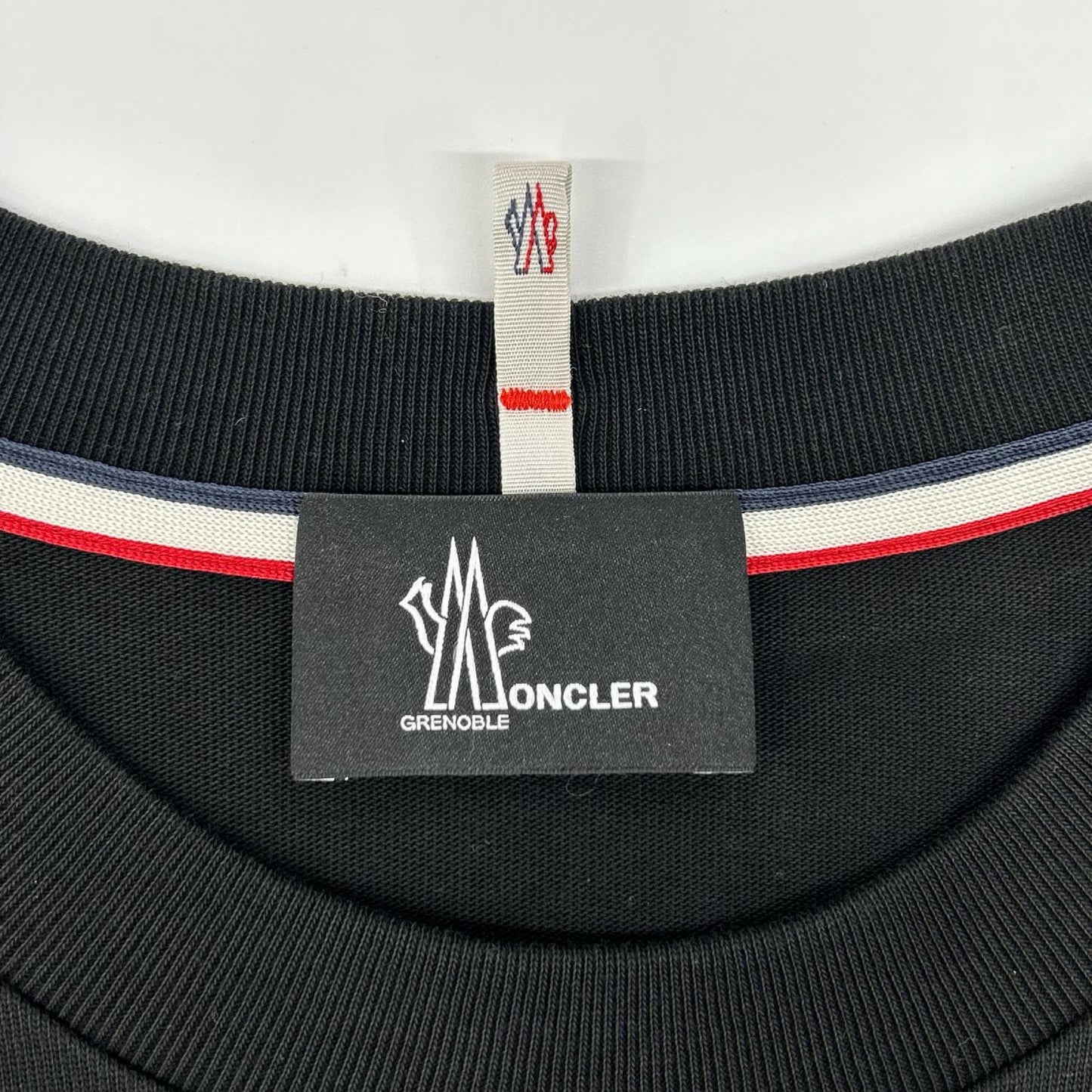 MONCLER 22 Black Rubber Logo T-Shirt Size XL