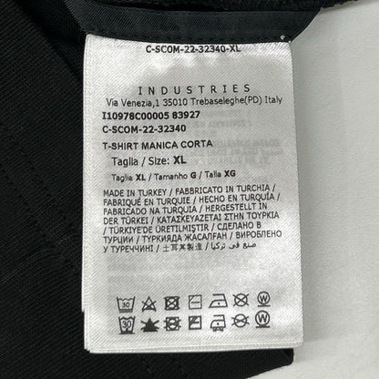 MONCLER 22 Black Rubber Logo T-Shirt Size XL