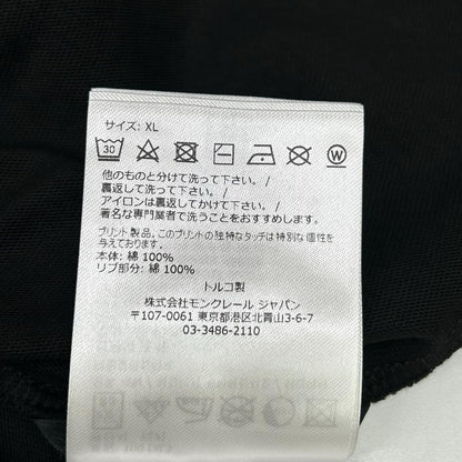 MONCLER 22 Black Rubber Logo T-Shirt Size XL