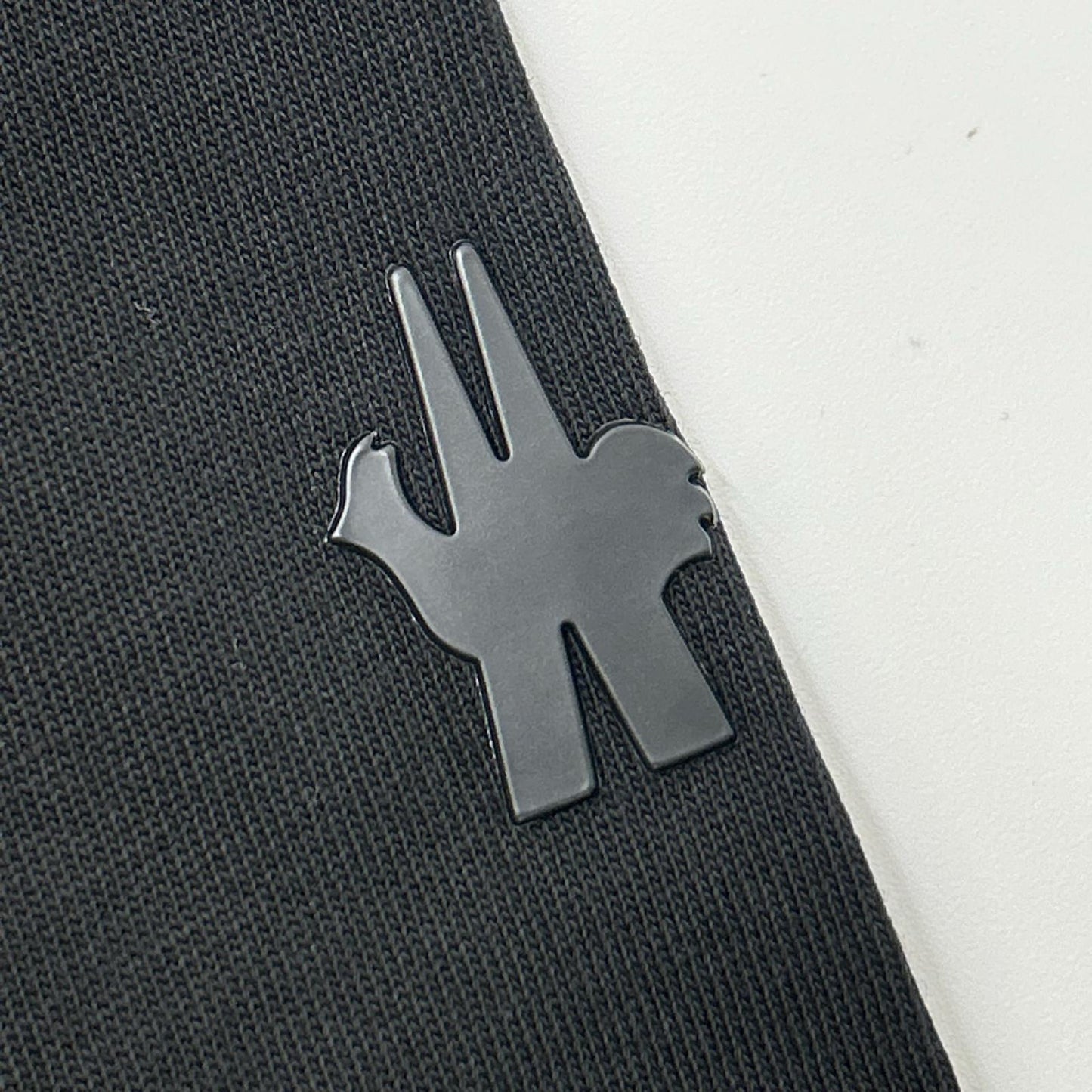 MONCLER 22 Black Rubber Logo T-Shirt Size XL