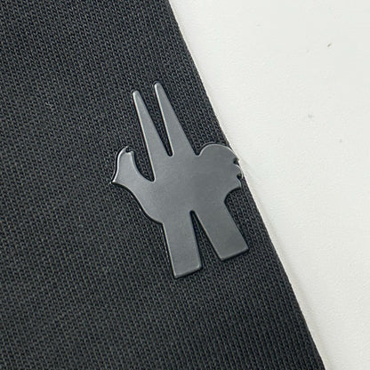 MONCLER 22 Black Rubber Logo T-Shirt Size XL