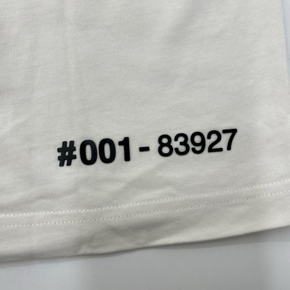MONCLER 22 White Rubber Logo T-Shirt Size XL