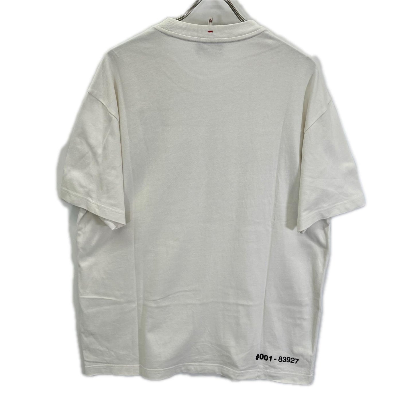 MONCLER 22 White Rubber Logo T-Shirt Size XL