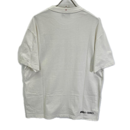 MONCLER 22 White Rubber Logo T-Shirt Size XL