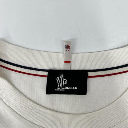 MONCLER 22 White Rubber Logo T-Shirt Size XL