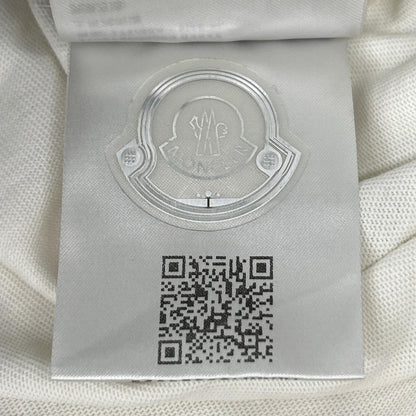 MONCLER 22 White Rubber Logo T-Shirt Size XL