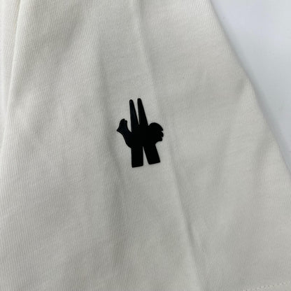 MONCLER 22 White Rubber Logo T-Shirt Size XL