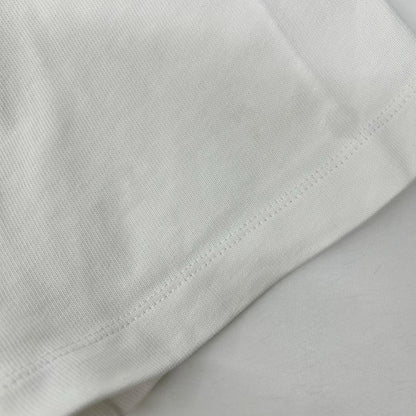 MONCLER 22 White Embroidered Logo T-Shirt Size L