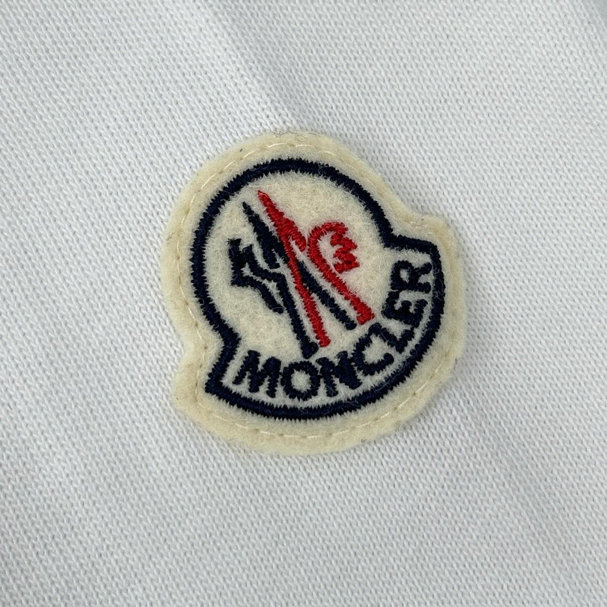 MONCLER 22 White Embroidered Logo T-Shirt Size L