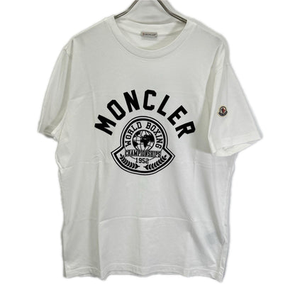 MONCLER 22 White Logo Print T-Shirt Size XXL