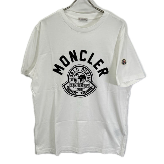 MONCLER 22 White Logo Print T-Shirt Size XXL