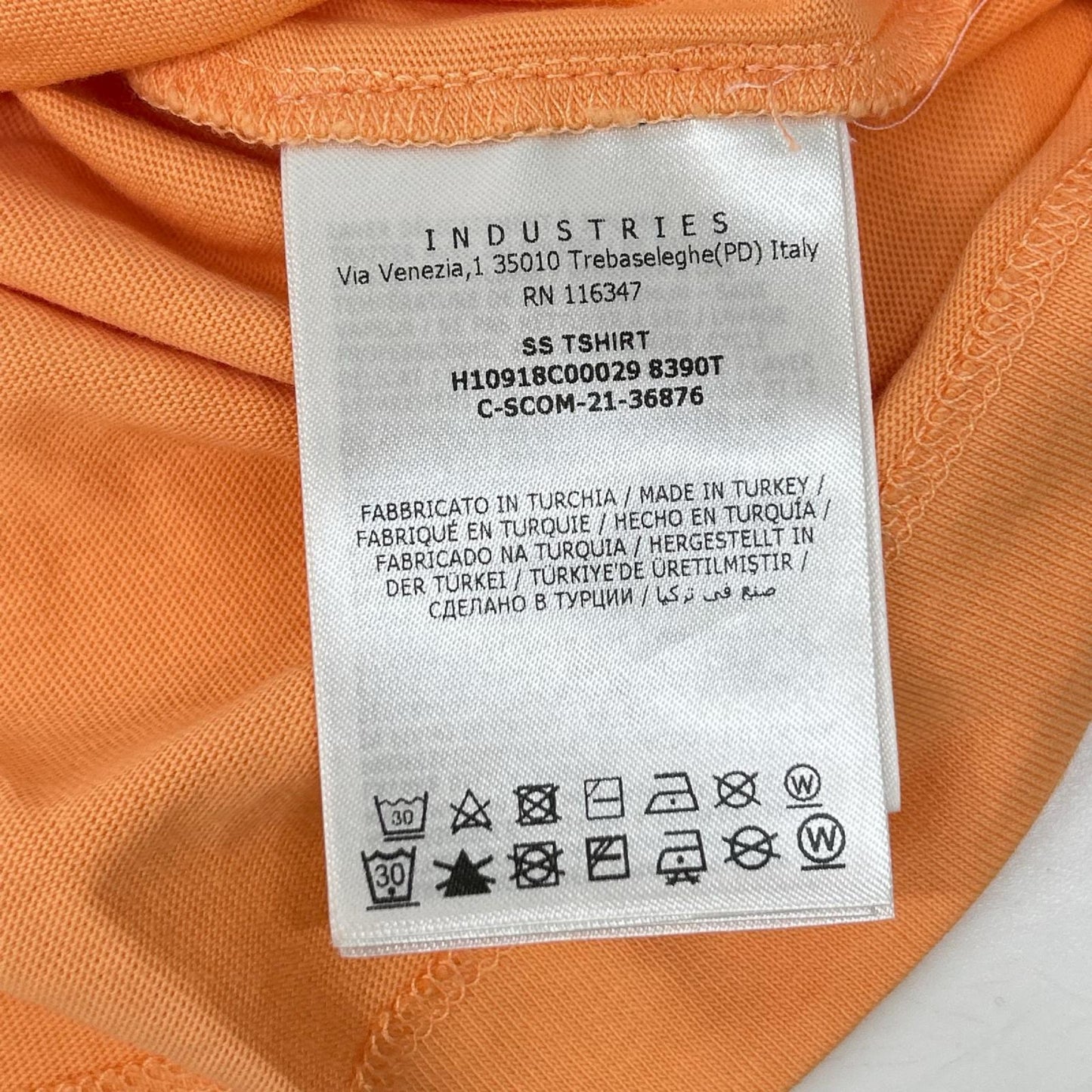 MONCLER 21 Orange Logo T-Shirt Size XL