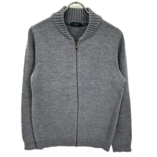 ZANONE 5-Gauge Wool Zip-Up Jacket Gray Size 50