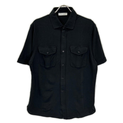 FILIPPO DE LAURENTIIS Cotton Front Shirt Black Size 52