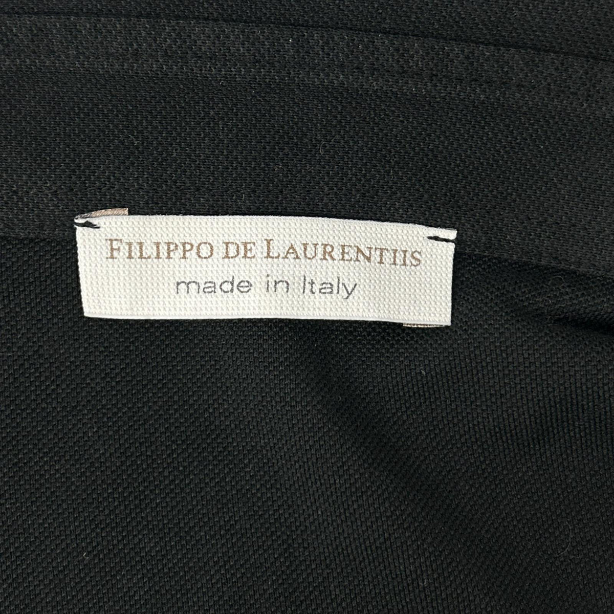 FILIPPO DE LAURENTIIS Cotton Front Shirt Black Size 52