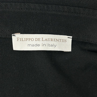 FILIPPO DE LAURENTIIS Cotton Front Shirt Black Size 52