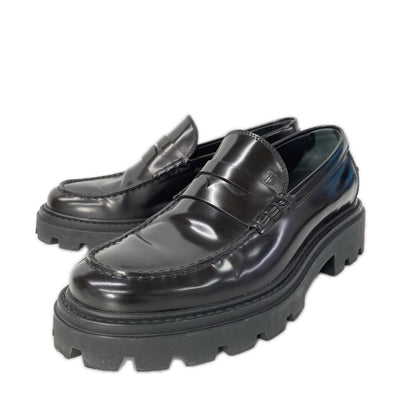TOD'S Leather Penny Loafers Black Size 5 1/2