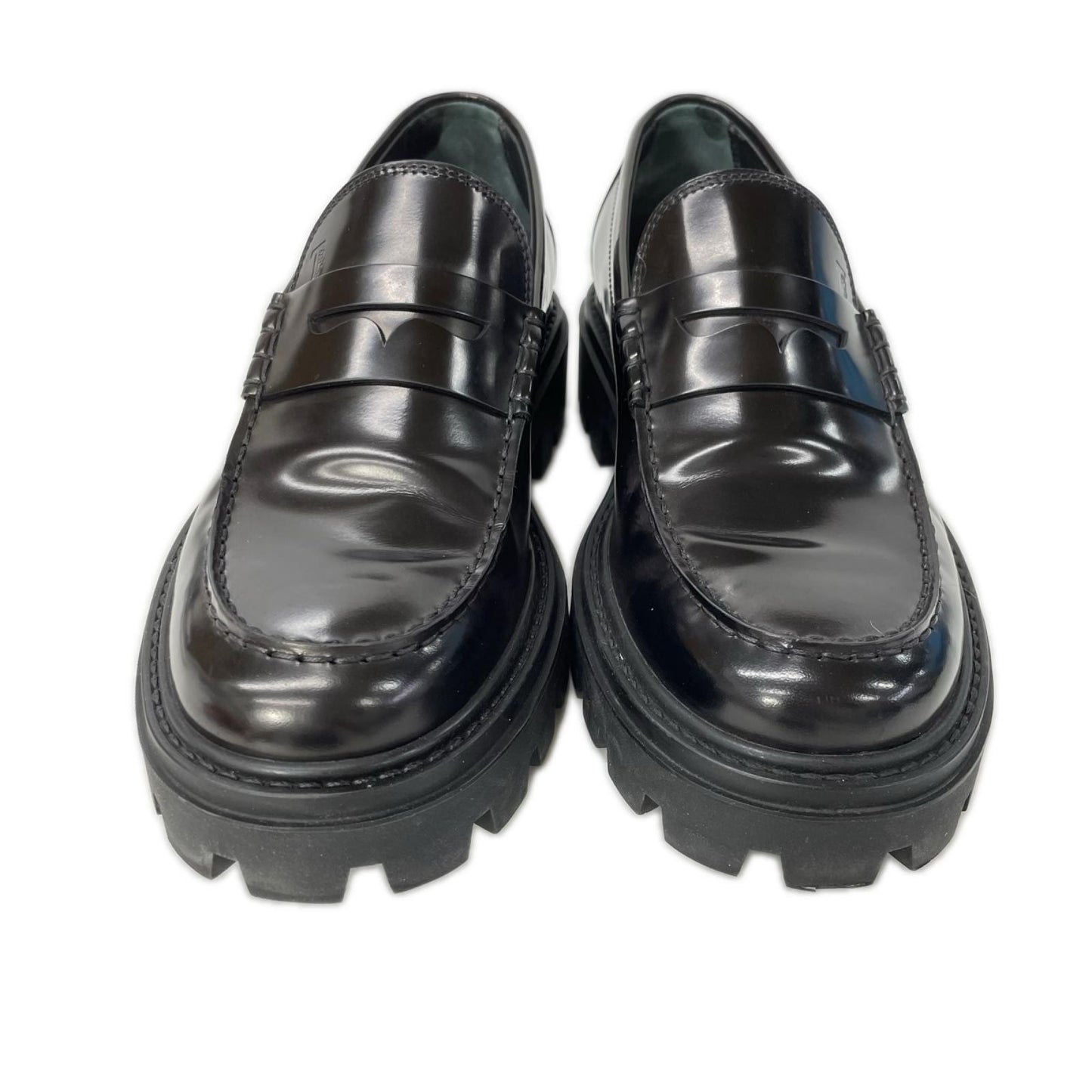 TOD'S Leather Penny Loafers Black Size 5 1/2