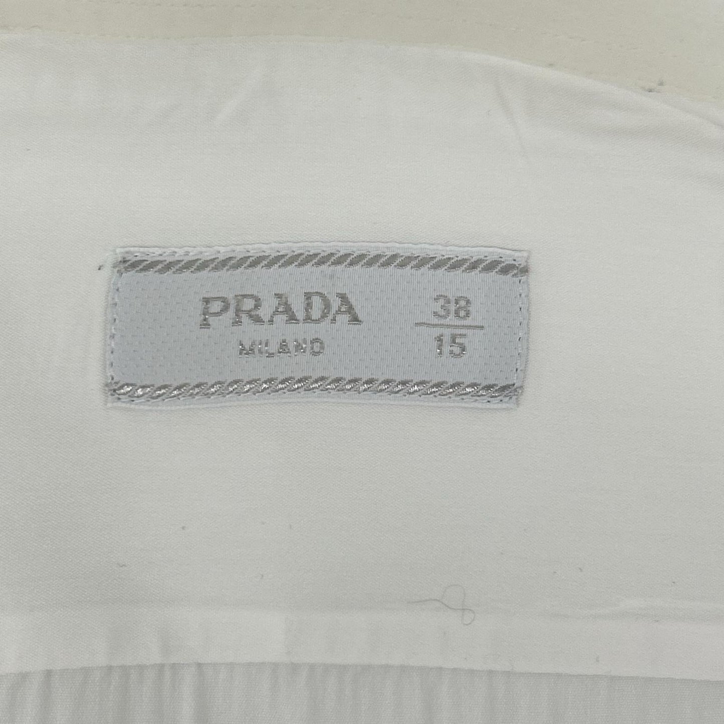 PRADA 22 Stretch Poplin Shirt White Size 38/15
