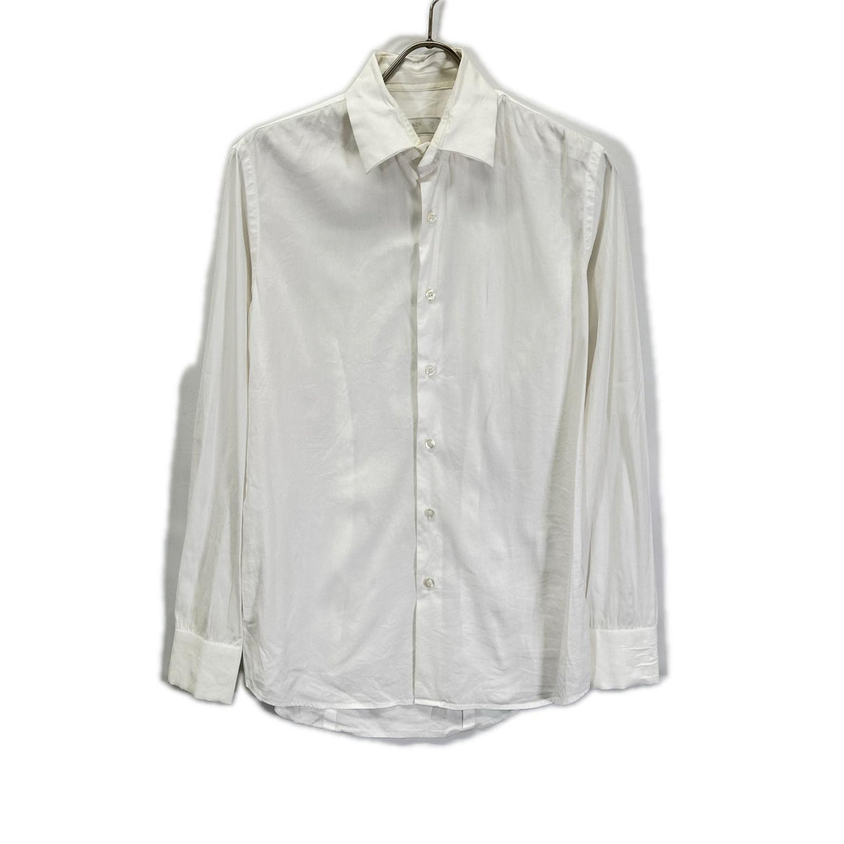 PRADA '18 Stretch Poplin Shirt White Size 38/15