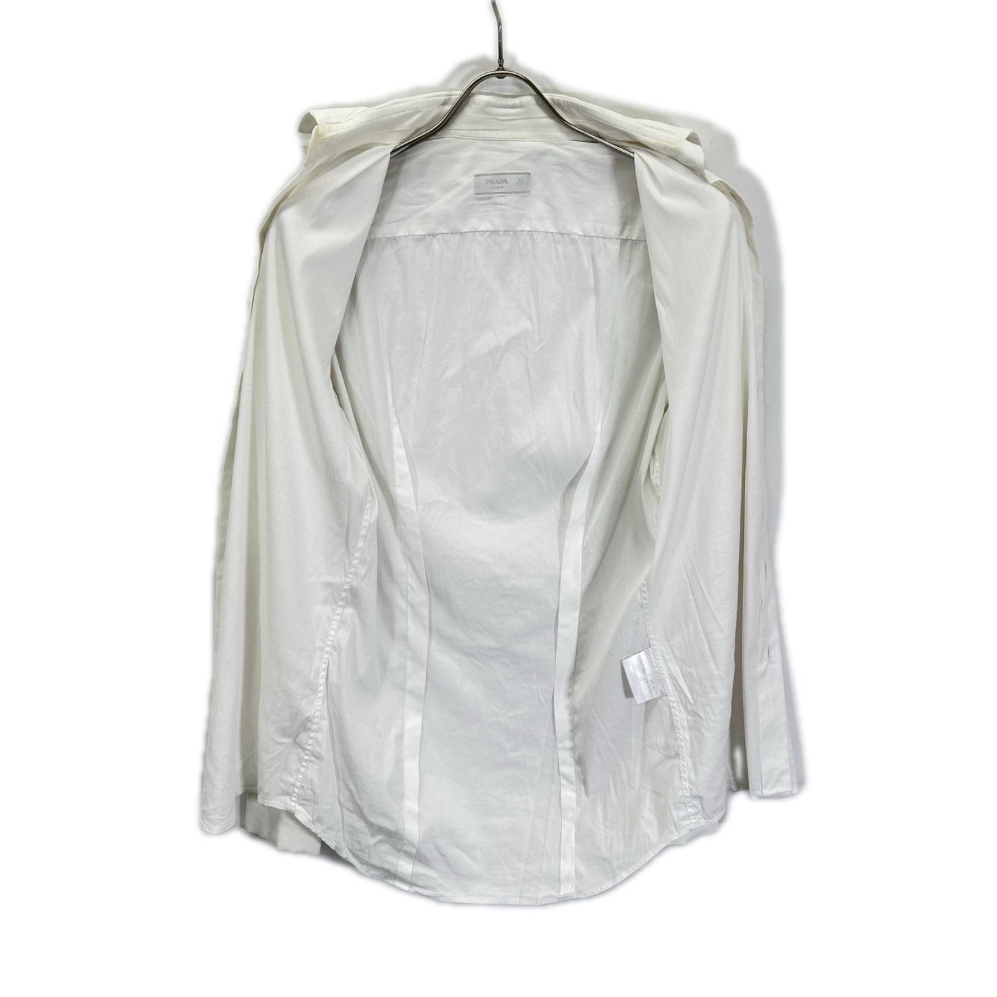 PRADA '18 Stretch Poplin Shirt White Size 38/15