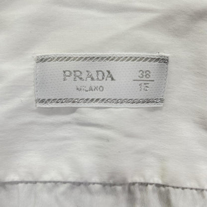 PRADA '18 Stretch Poplin Shirt White Size 38/15