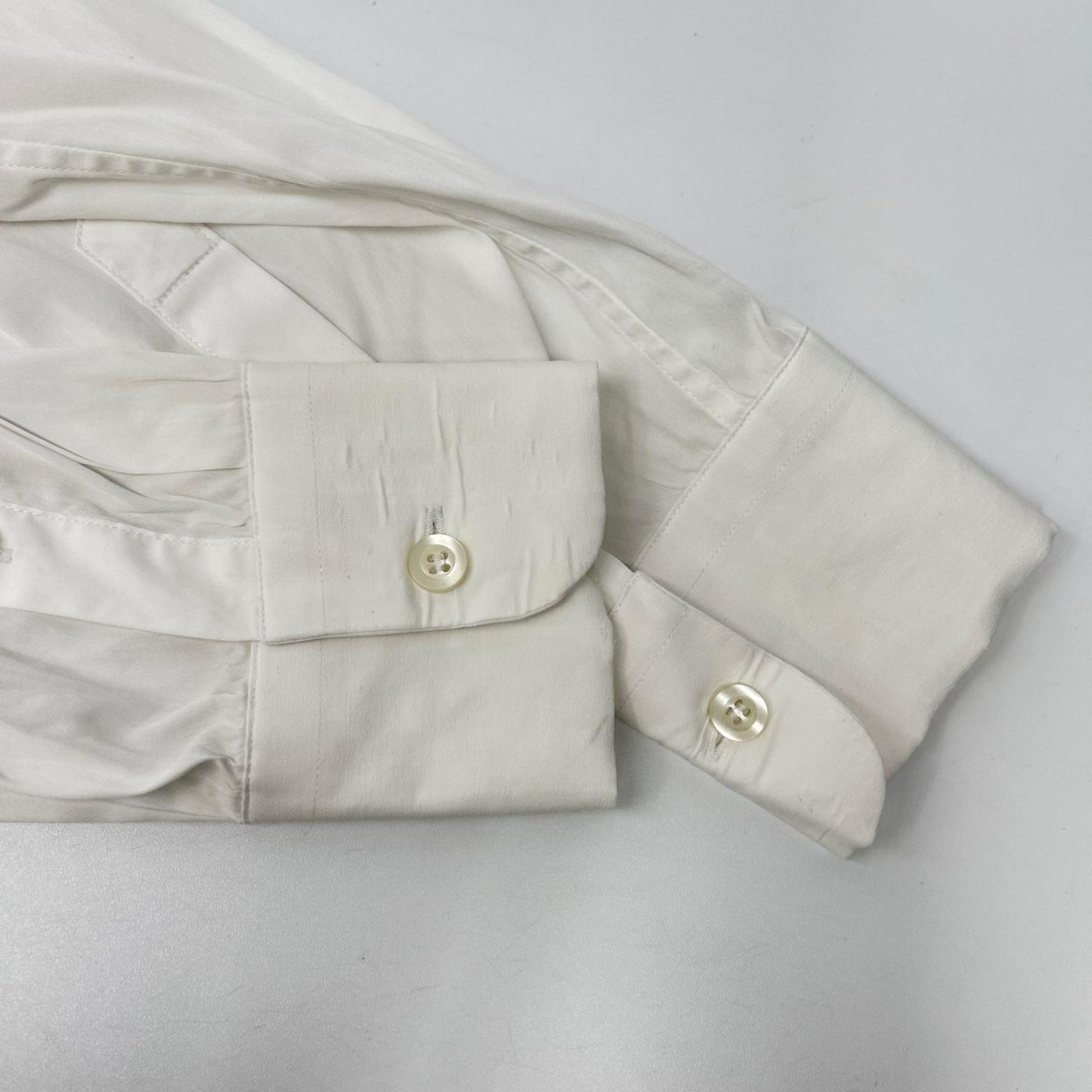PRADA '18 Stretch Poplin Shirt White Size 38/15