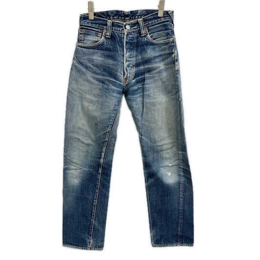 EVISU Indigo Blue Button Fly Jeans Size 32×35
