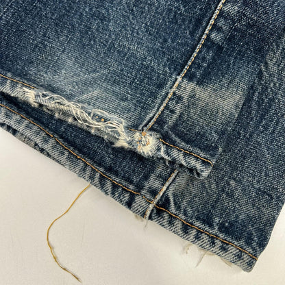 EVISU Indigo Blue Button Fly Jeans Size 32×35