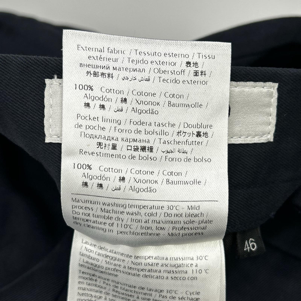 VALENTINO Navy Cotton Pants JV0RCG5525T Size 46