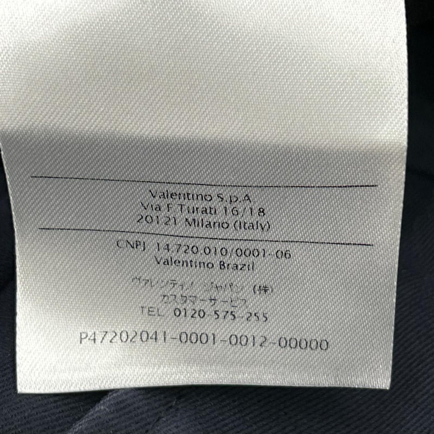 VALENTINO Navy Cotton Pants JV0RCG5525T Size 46