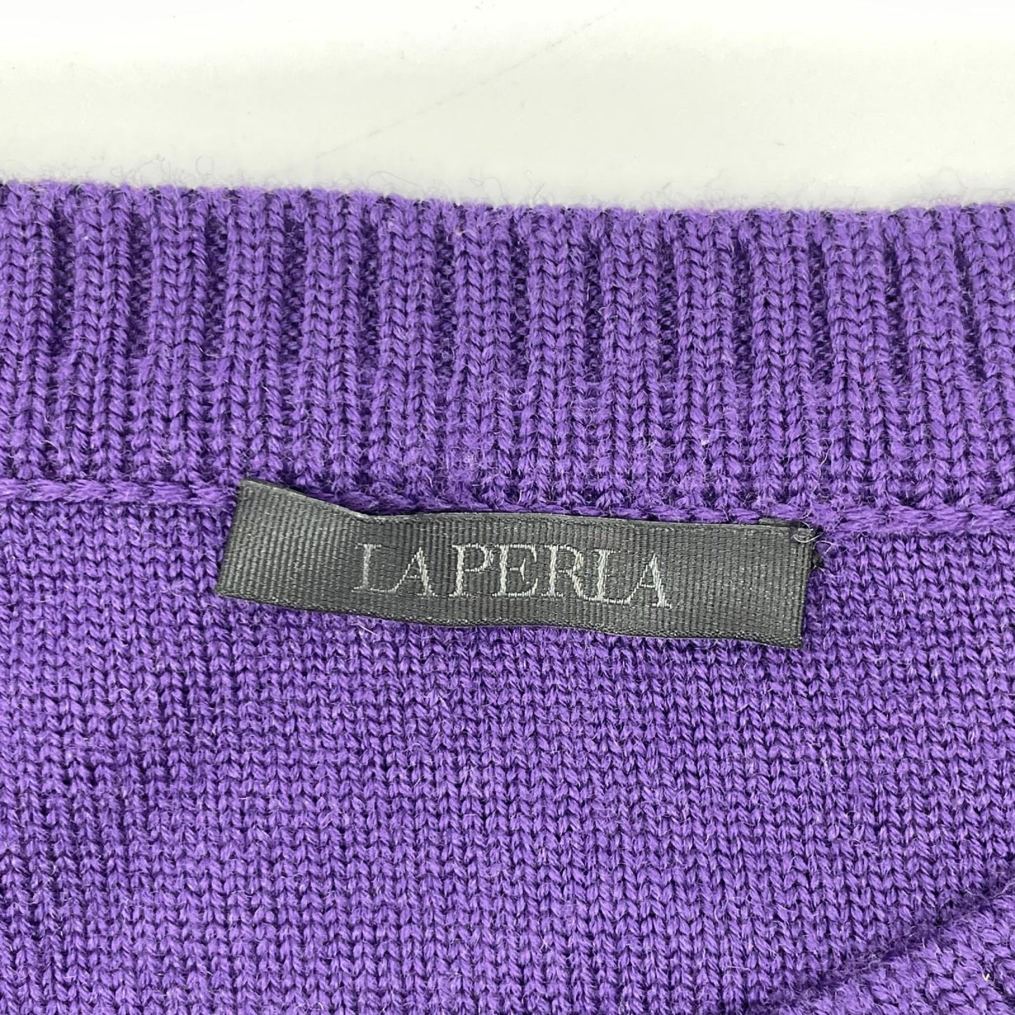 LAPERLA Purple Wool Knit Sweater Size M