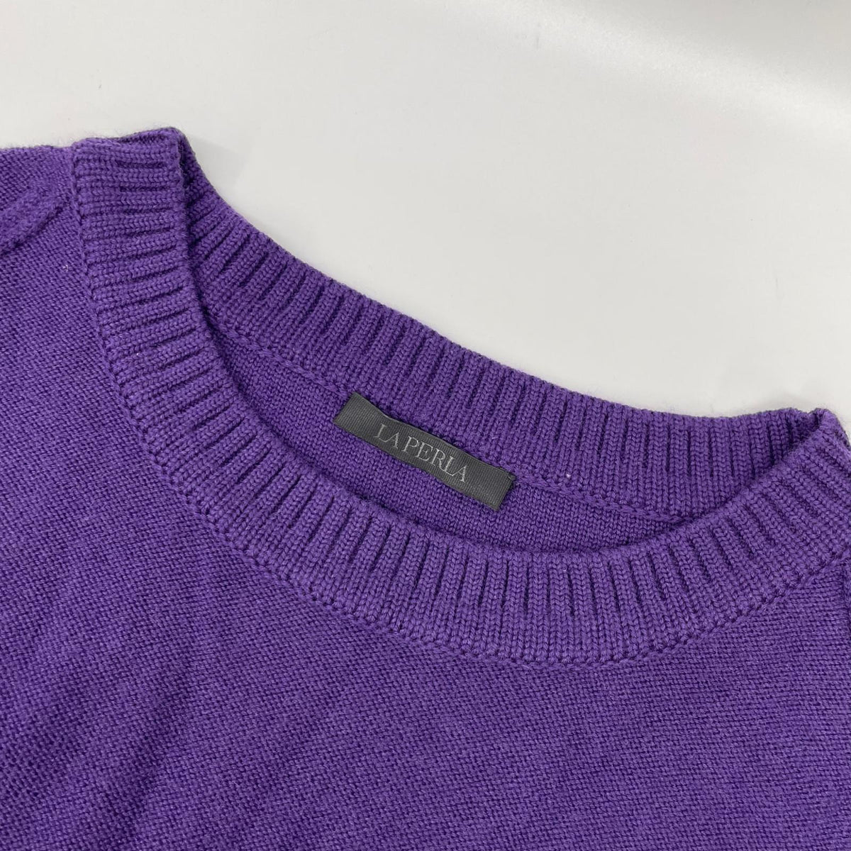 LAPERLA Purple Wool Knit Sweater Size M
