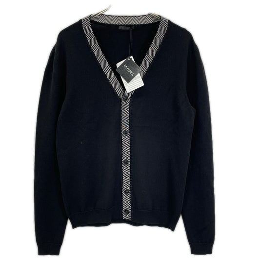 LAPERLA Black Wool Cardigan Size L