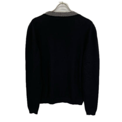 LAPERLA Black Wool Cardigan Size L