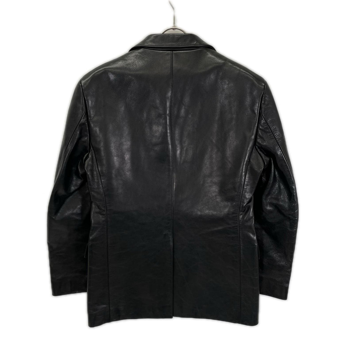 TABLOID NEWS Black Cow Leather Tailored Blazer Size 2