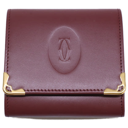 Cartier Must Line Leather Coin Case Bordeaux