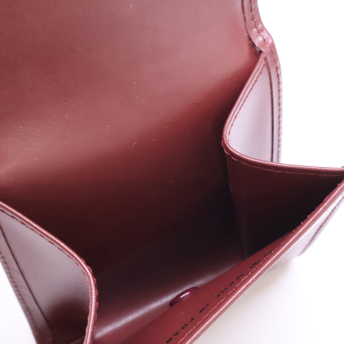 Cartier Must Line Leather Coin Case Bordeaux
