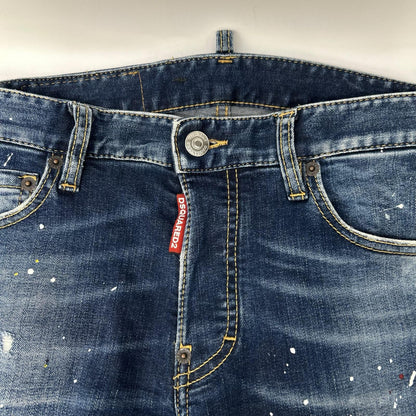 DSQUARED2 Regular Jean Button-Fly Denim Jeans Indigo Size 42