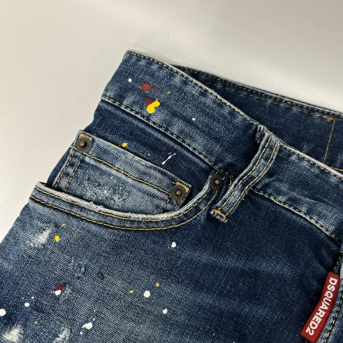 DSQUARED2 Regular Jean Button-Fly Denim Jeans Indigo Size 42