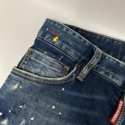 DSQUARED2 Regular Jean Button-Fly Denim Jeans Indigo Size 42