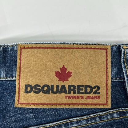 DSQUARED2 Regular Jean Button-Fly Denim Jeans Indigo Size 42