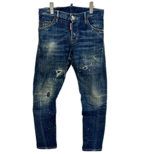 DSQUARED2 Sexy Twist Button Fly Denim Jeans Indigo Size 42