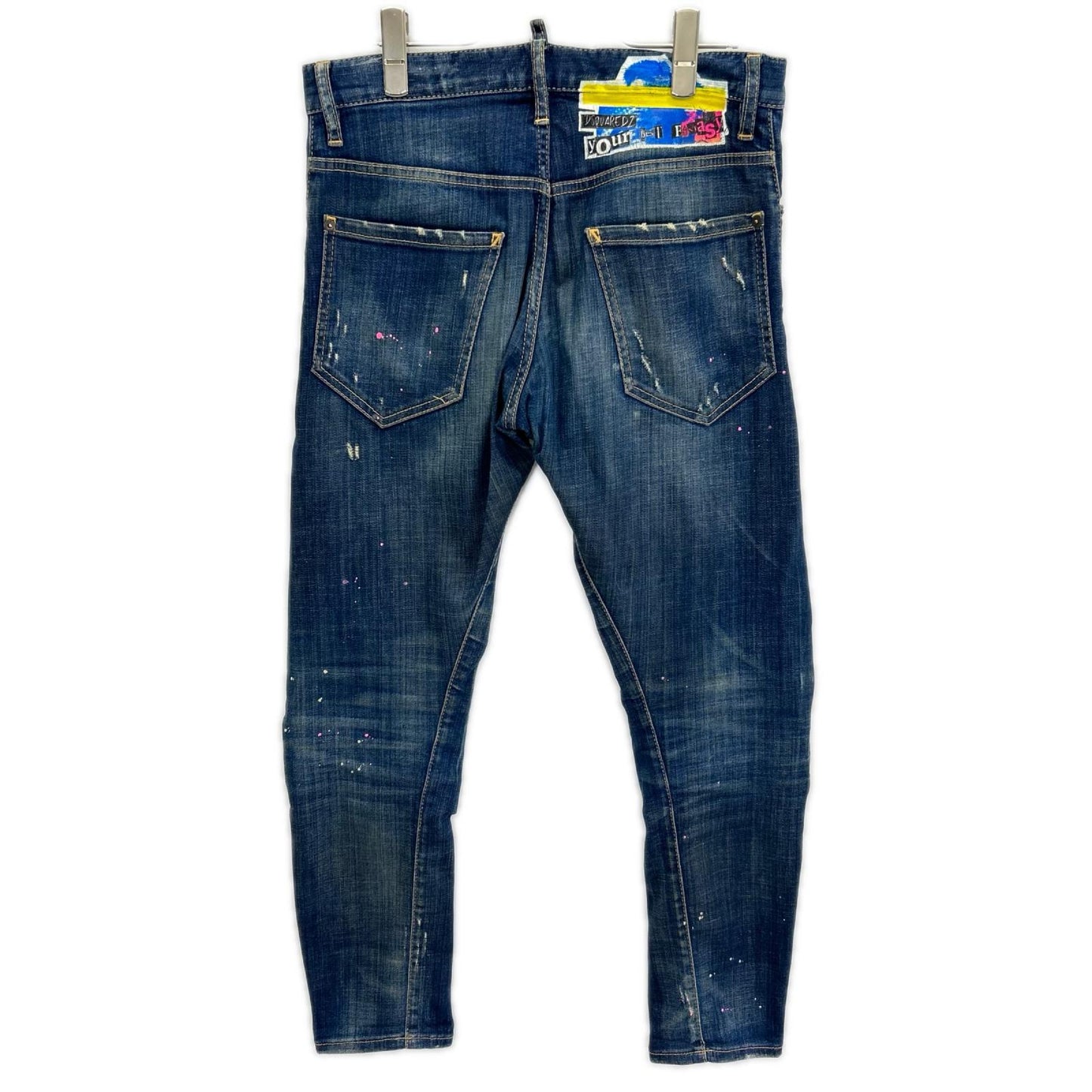 DSQUARED2 Sexy Twist Button Fly Denim Jeans Indigo Size 42