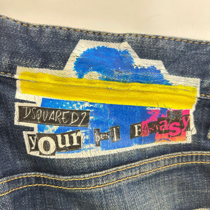 DSQUARED2 Sexy Twist Button Fly Denim Jeans Indigo Size 42